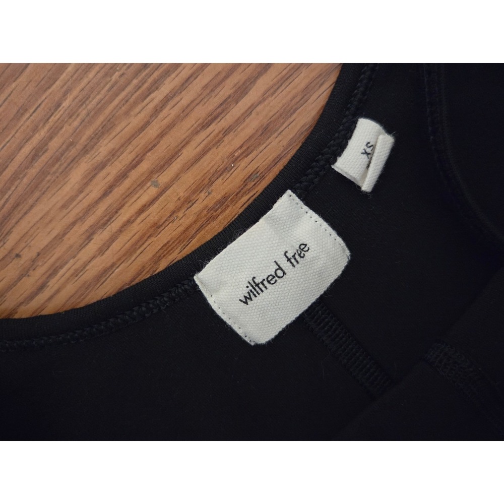 Wilfred Free Aritzia Black Flare Leg Jumpsuit XS‎ Adjustable Straps Bell Bottom - Picture 5 of 8